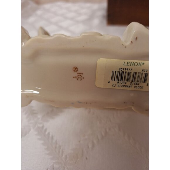 Lenox Porcelain Mantle Clock Elephants Jeweled Treasures Collection - Picture 6 of 7